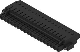 Socket header, 18 pole, pitch 5.08 mm, straight, black, 1844380000