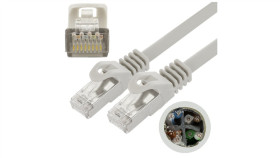Patchcord Ftp Kat.6 Kabel Sieciowy Lan 2X Rj45 Linka Szary 5M Neku