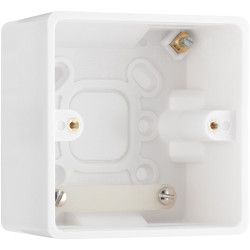 BG 877 White Nexus Moulded 1 Gang Surface Box, 50mm