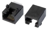 TJACK-8P8C-SMDK Gniazdo typu PLUG RJ45 do druku - 8 styków (gabaryt 8, styki górne) do montażu SMD (z kołkami mocującymi)