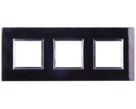 DANTE Ramka potrójna szkło BLACK GLASS 4509183