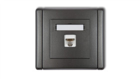 Flexi Gniazdo Komputerowe Pojedyncze 1Xrj45, Kat. 6, 8-Stykowe Grafitowy 11Fgk-3