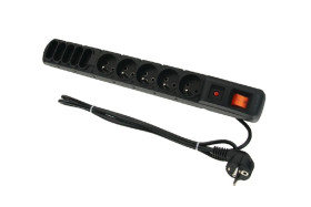 Przedłużacz przeciwprzepięciowy 10-gniazd ACAR S10 3m szary