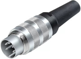 Plug, 5 pole, solder connection, screw locking, straight, 99 2017 20 05