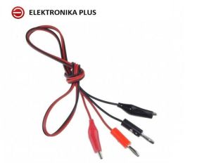 PRZEWODY POMIAROWE DO MIERNIKA 2x WTYK BANAN - 2x KROKODYLEK 100cm