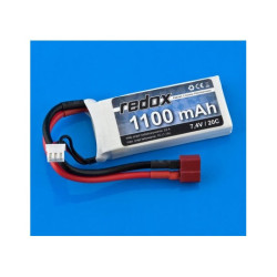 Pakiet Li-Pol Redox 1100mAh 30C 2S 7.4V
