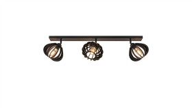 Lampa Sufitowa Drewno 3Xe27 Nora Black