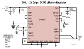 Dual 25A or Single 50A DC/DC μModule Regulator