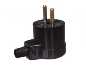 Wtyczka WK-16A 2P+Z Czarna 921802 ELEKTROMET
