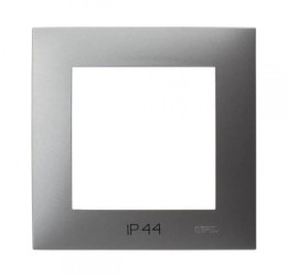 SZAFIR Ramka pojedyncza do łączników IP-44 szary mat RH-1Z/70