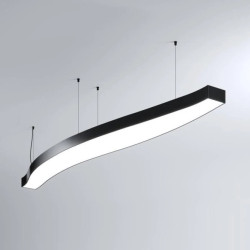 Oprawa MI-WAVE-02, zwieszana, bez LED i zasilacza, IP20, czarny anodowany KLUŚ