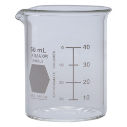 Kimble Low Form Griffin Glass Beakers 50ml Pack of 12