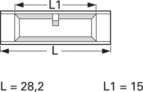 Butt connectorwith insulation, 4.0-6.0 mm², AWG 12 to 10, yellow, 28.2 mm, 3737