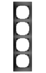 Vestra Ramka poczwórna IP20 czarny 3874-09