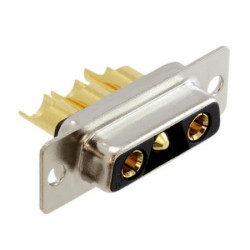 Złącze D-Sub 3-pinowe Żeński Proste Montaż na panelu raster 2.77mm