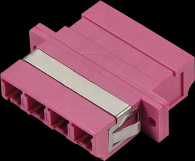 62055Q-K-EV FO adapter, LC / LC Quad, OM4, eric violet
