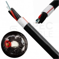 Kabel światłowodowy A-DQ(ZN)2Y 12 włókien SM G.657.A1 wielotubowy (1x12J) zewnętrzny bezhalogenowy LSOH czarny TKF