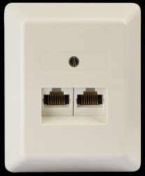 1-622.43.5.01 Western-Uni double socket, single-wired, surface-mounted