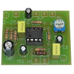 J-250 Przedwzmacniacz do mikrof. elektretowego, regulacja wzmocnienia,9~12V