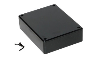 Obudowa ABS szerokość zew. 94 mm długość zew. 120 mm wys. zew. 34 mm Hammond IP54 Czarny