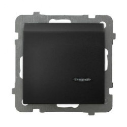 AS Łącznik hotelowy z podświetleniem pomarańczowym czarny metalik ŁP-15GS/m/33