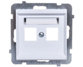 SONATA Obudowa gniazda podwójnego biała GPK-2R/p/00