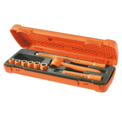 Zestaw narzędzi izolowanych rozmiar napędu 3/8 cala elementy: 9 Facom typ napędu Kwadratowy gniazdo 8 , 10 , 11 , 12 ,