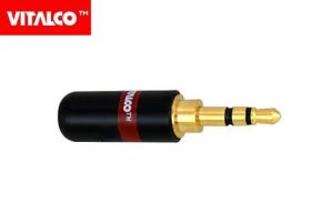 WTYK J3.5MM STEREO ZLOTY CZARNY