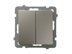 AS Wyłącznik schodowy podwójny satyna light ŁP-10G/m/45 OSPEL