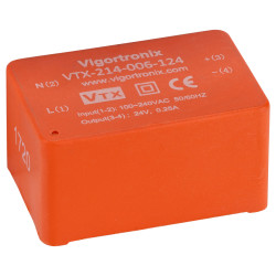Vigortronix VTX-214-006-124 6W SMPS AC-DC Converter 24V Output