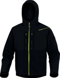 Bluza z tkaniny Softshell z poliestru Stretch, 3 warstwy laminowane, kolor Czarno-Żółty, rozmiar: XL, HOR2LNJXG