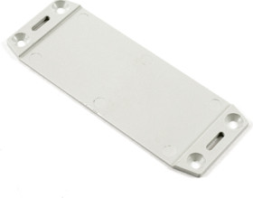 Flange plate, ABS, (L x W x H) 125.3 x 47.09 x 3 mm, gray, for series 1591A, 1591FAGY