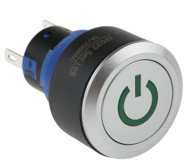 Nasadka przełącznika Chwilowy SPDT średnica wycięcia 22.2mm, montaż panelowy RS PRO