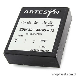 SDW30-48T05-12 DC-DC 72V to 5V 3A +/-12V 0.3A THT ARTESYN