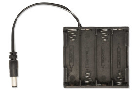 8xAA battery holder with DC connector