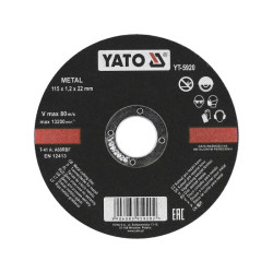 Tarcza do cięcia metalu 115x1,2x22 YT-5920