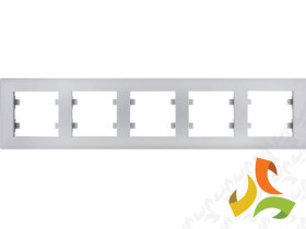 LUMINA INTENSE Ramka 5 pięciokrotna pozioma srebrna WL5752 HAGER