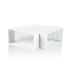 Kolanko poziome120x60m 90 stopni białe 450