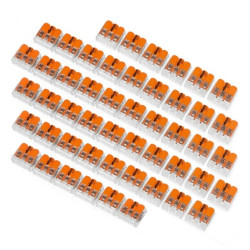 Kostka elektryczna samozaciskowa WAGO 3pin 4mm 32A/450V - 50szt.