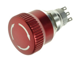 LAS1-AGQ-11TS/R wyłącznik bezpieczeństwa - grzybkowy, przekręcany