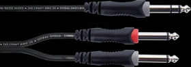 EY 3 VPP Y-adapter cable, 6.3-mm stereo jack > 2x 6.3-mm mono jacks, 3 m