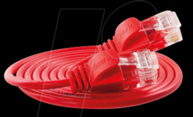 PKW-LIGHT-K6 1.0 RT Cat.6 SLIM light cable, U/UTP, 1,0 m, red