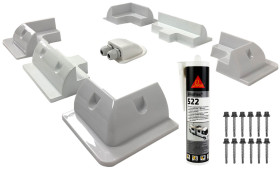 Mocowanie do paneli fotowoltaicznych, ABS, Płaski, do uzytku z: Panel słoneczny