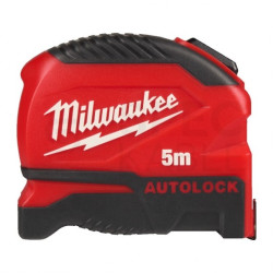 Miara zwijana metrówka 5m / 25mm AUTOLOCK nylon czarno-czerwona GEN 2 MILWAUKEE