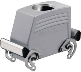 Grommet housing, size D40, die-cast aluminum, PG29, straight, cross bow locking, IP65, 1657550000