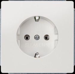 5UB1853 DELTA style, titanium white earthing contact outlet