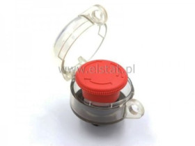 Osłona + przycisk dłoniowego z blokadą; grzyb 30mm