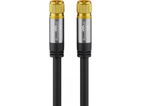 Kabel antenowy SAT Wtyk F /Wtyk F 1m czarny Goobay