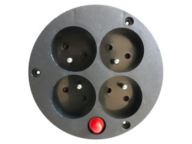 GDPN - Gniazdo do przedłużacza 4x220V+ Termik NOWE 32.56 ELEKTRO-PLAST