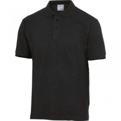 Koszulka polo krótki rękaw kołnierz zapinany na guzik 100 bawełna 210 g/m2 kolor czarny rozmiar 3XL CORP AGRANO3X